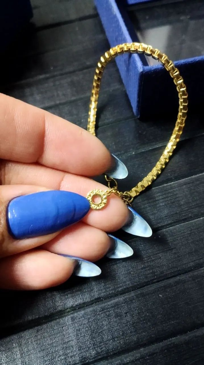 Pulseira trabalhada Morana. Banho Dourado. - Foto 2