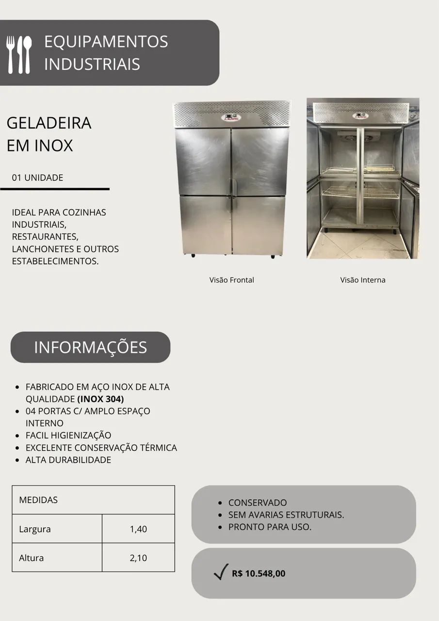 Equipamentos industriais para cozinha 