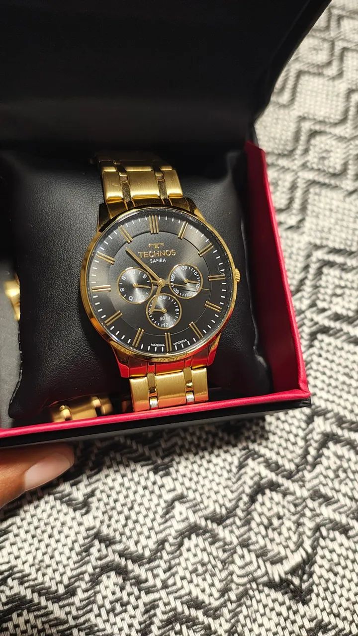 Relógio Technos dourado novo novo!!! - Foto 5