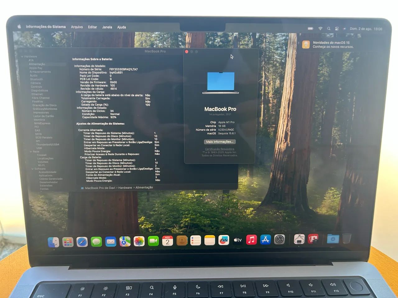 Macbook pro 2021 14 1tb 16gb 100%  - Foto 4