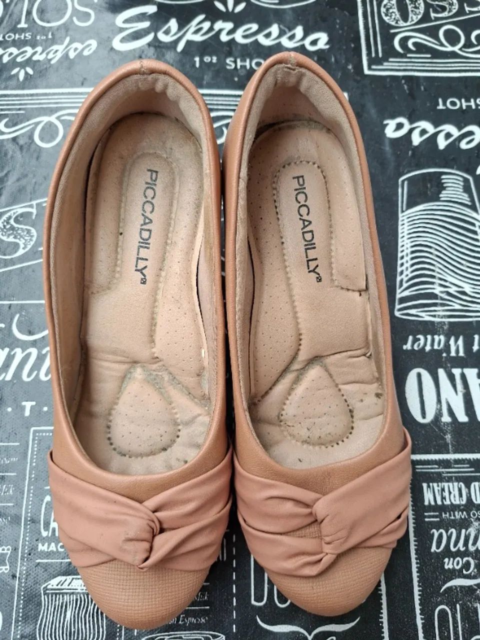 sapato bege picadilly, tamanho 35