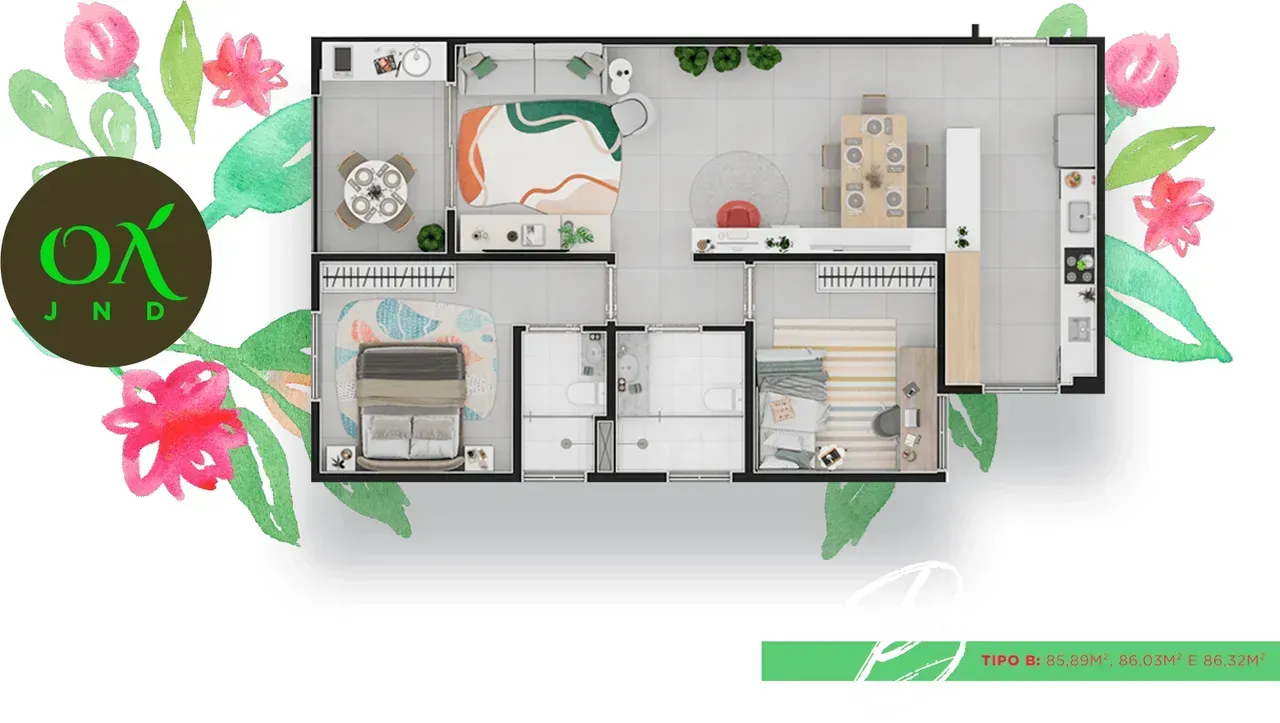 PLANTA 86m²