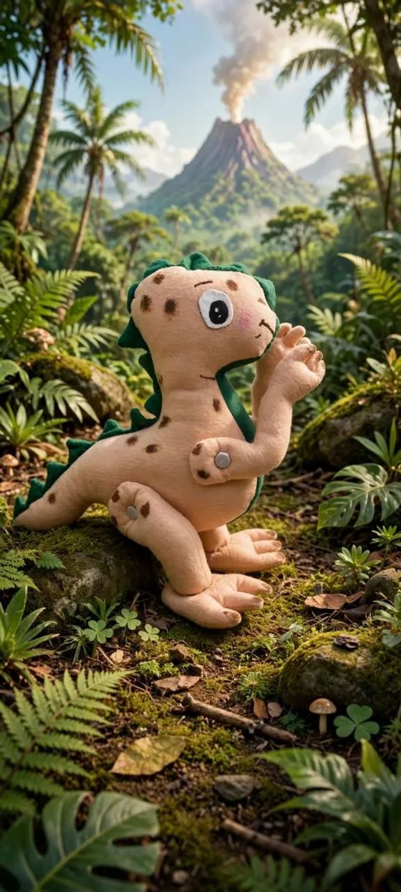 Boneco dinossauro de tecido  - Foto 3