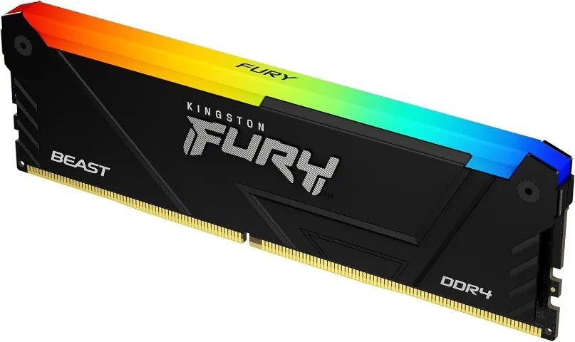 Memória RGB DDR4 16GB 3200MHZ Kingston Fury Beast - NOVA