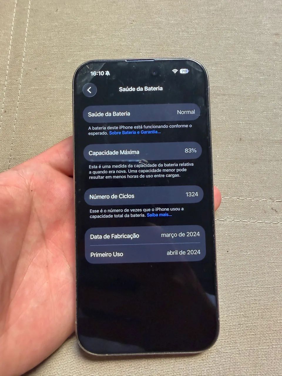 Iphone 15 pro 128 gb titanium natural  - Foto 5