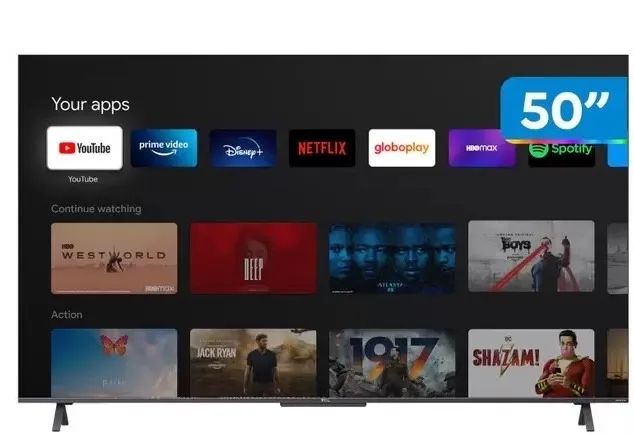 Smart TV TCL Led 50 Polegadas UDH 4K, Android, HDR/WIFI, 3 entradas HDMI e 2 USB - Foto 2