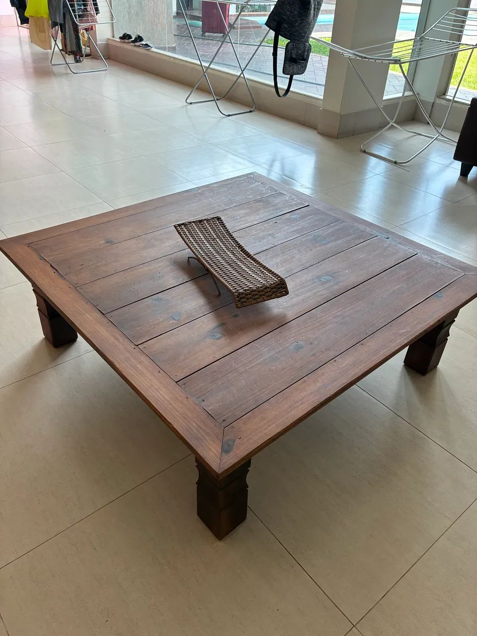 MESA DE CENTRO MADEIRA MACIÇA  - Foto 2