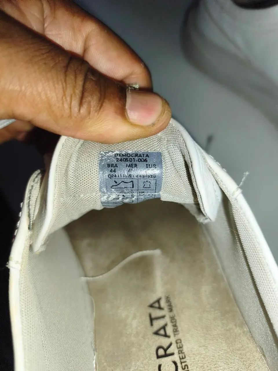 Sapato couro Democrata Branco Tam 44 - Foto 5