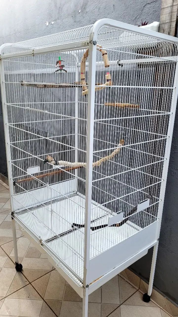 Gaiola / viveiro Londrina tubular malha fina com bandeja dupla - Foto 2