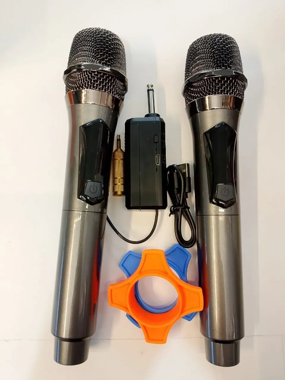  Kit 2 Microfones Sem Fio + Receptor Wireless - Foto 2