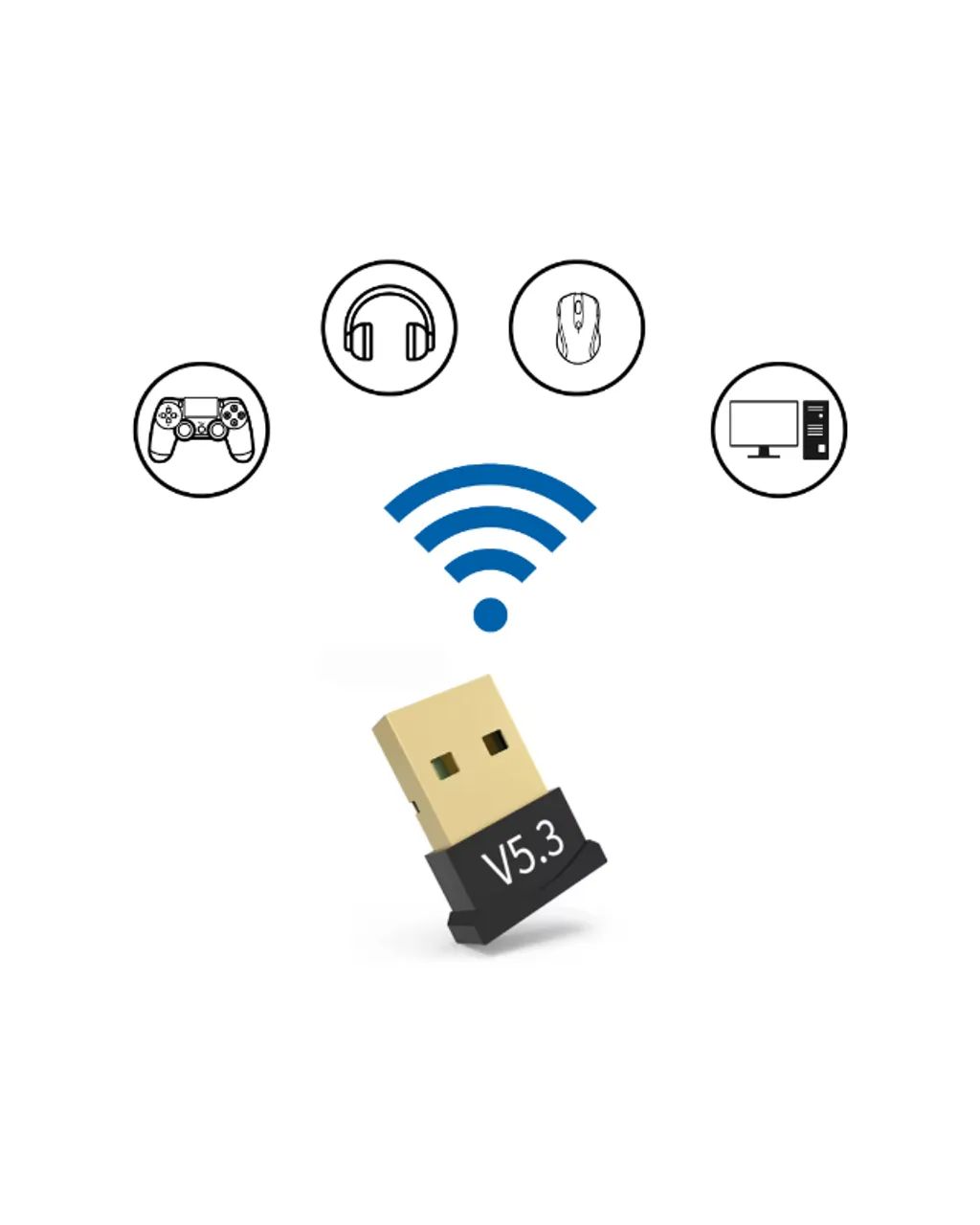 Adaptador USB Bluetooth 5.3 - Receptor para PC - Foto 2