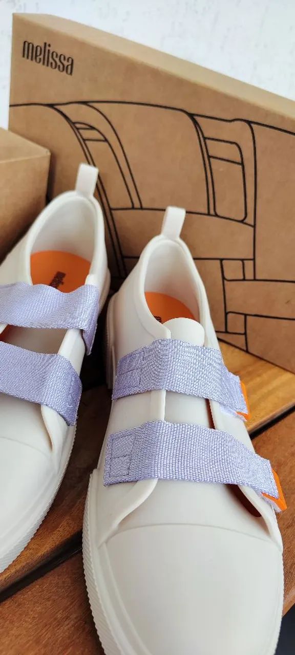 Melissa Original cool sneakers- off withe e laranja