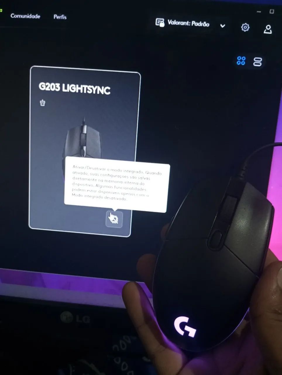 Mouse gamer Logitech G203 lightsync