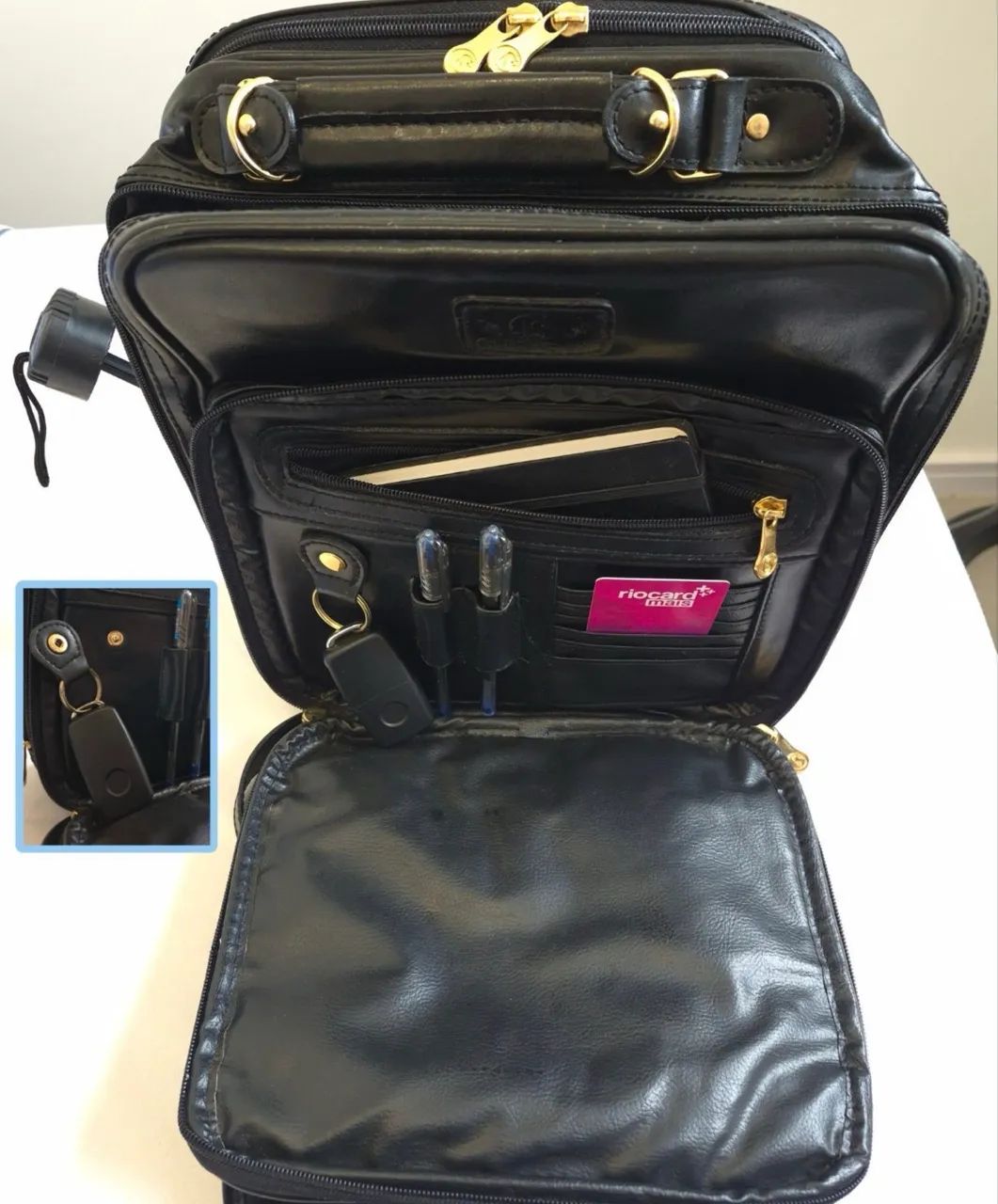 Bolsa transversal carteiro chenson em couro legítimo - Foto 4