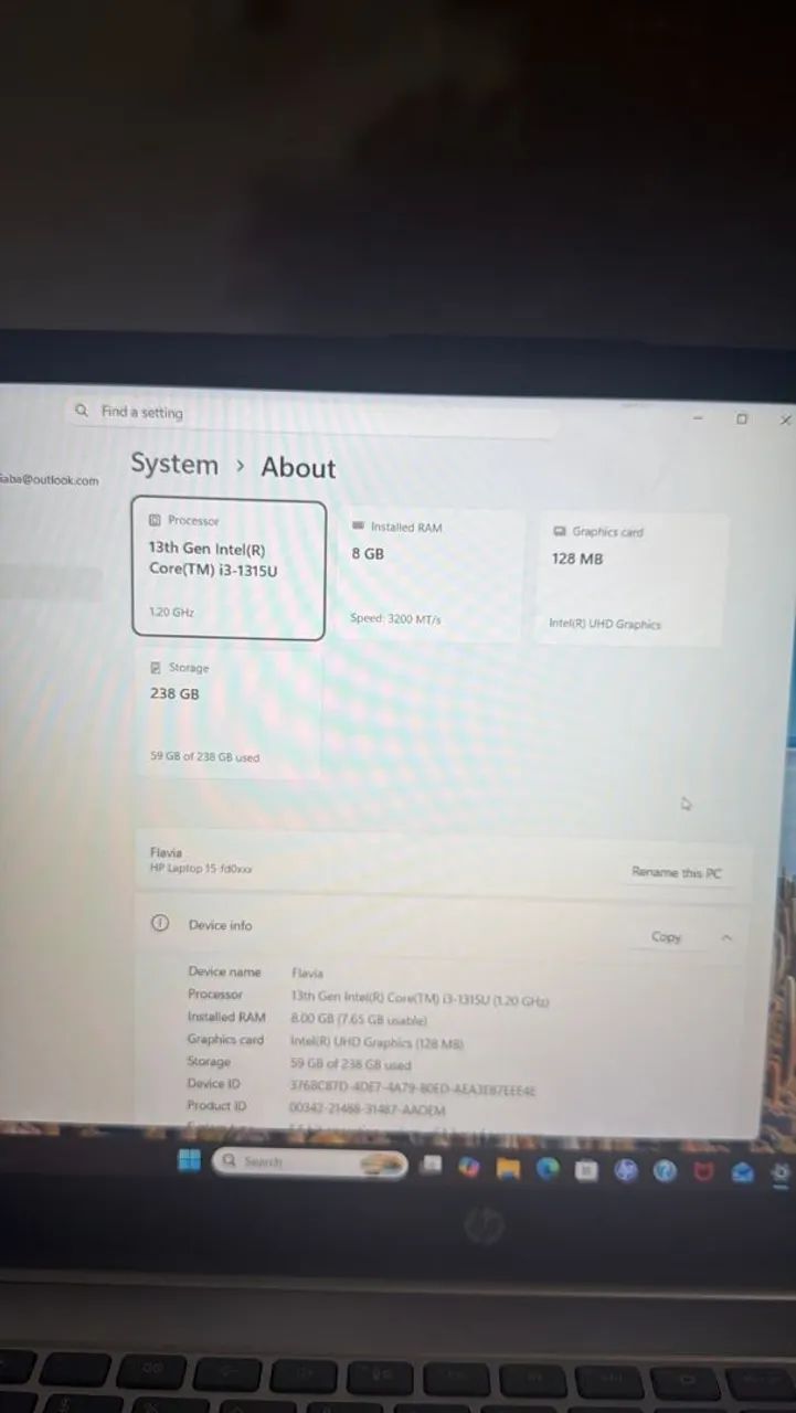 NOTEBOOK HP CORE i3 13ª GERAÇÃO | 8GB RAM | SSD 256GB