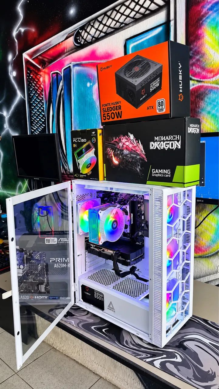 Pc gamer Ryzen 5 5500 + Rx 580 8gb 