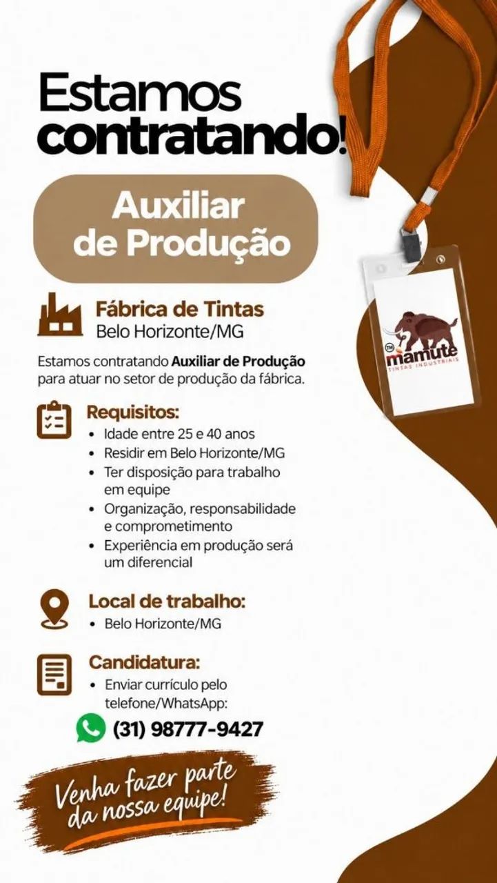 Auxiliar de produção 