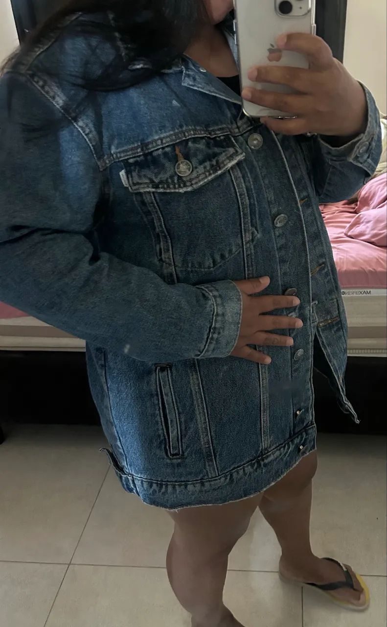 Jaqueta feminina alongada oversized - Foto 5