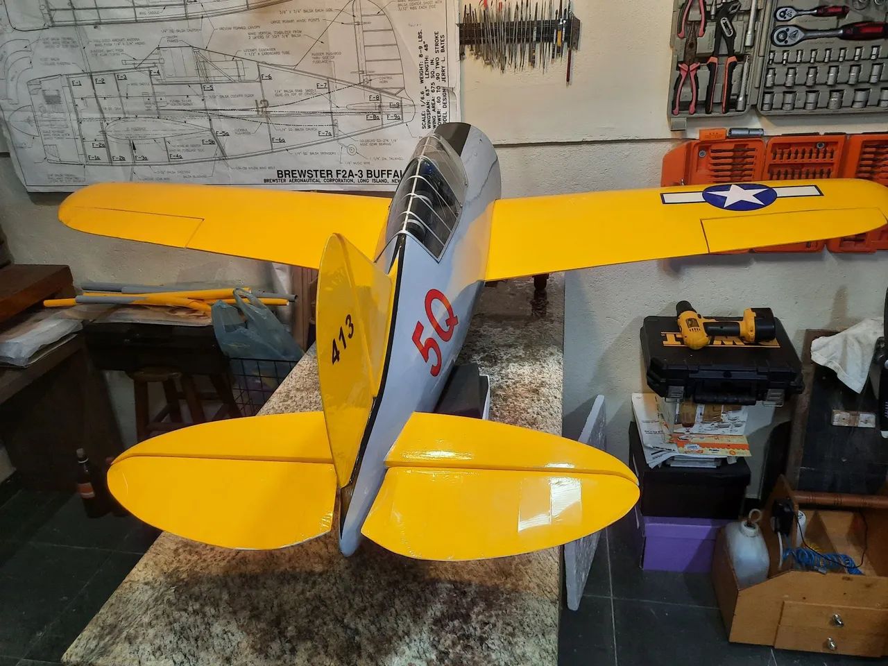 Aero modelo Brewster F2A búfalo  - Foto 4