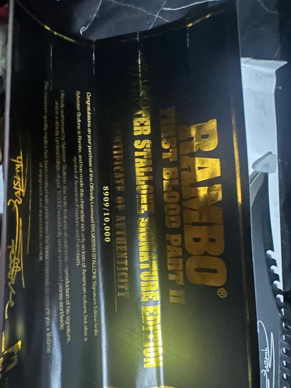 Faca Rambo 2 - Sylvester Stallone Signature Edition. - Foto 4
