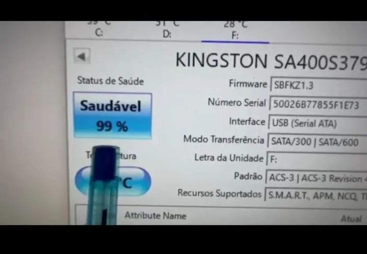 Vendo ou Troco SSD Kingston de 960,1 GB numa bicicleta aro 26 em bom estado e documentada. - Foto 4