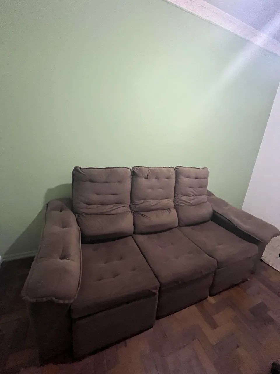 Doação Sofá Retratil 3 Lugares Cinza - Foto 4