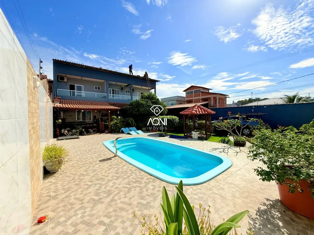 Casa com quintal de 3 quartos em Ponta da Fruta REF: 8547