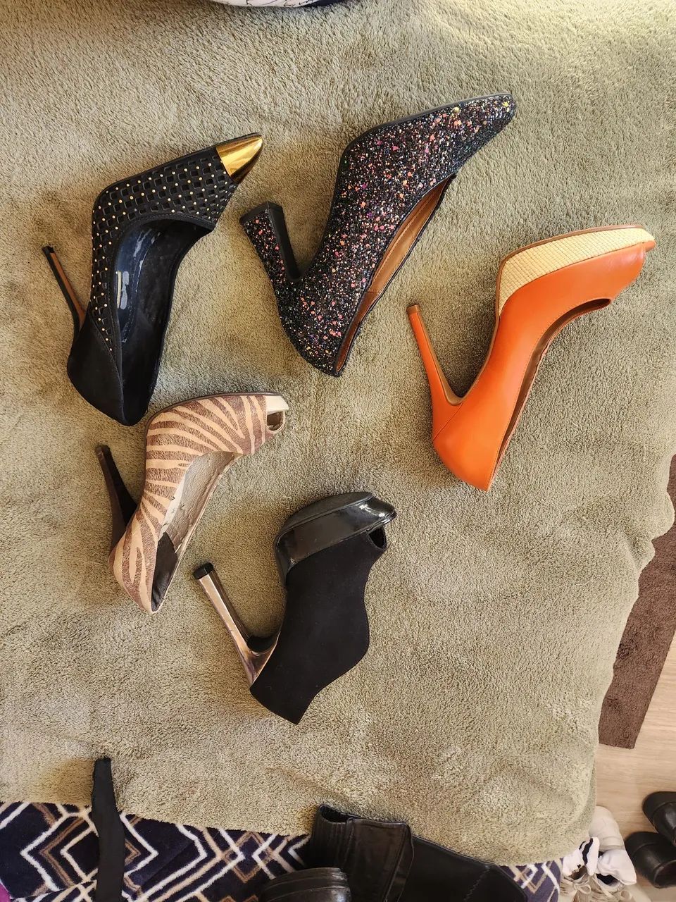 Sapato preto com glitter Vizzano 35 - Foto 4