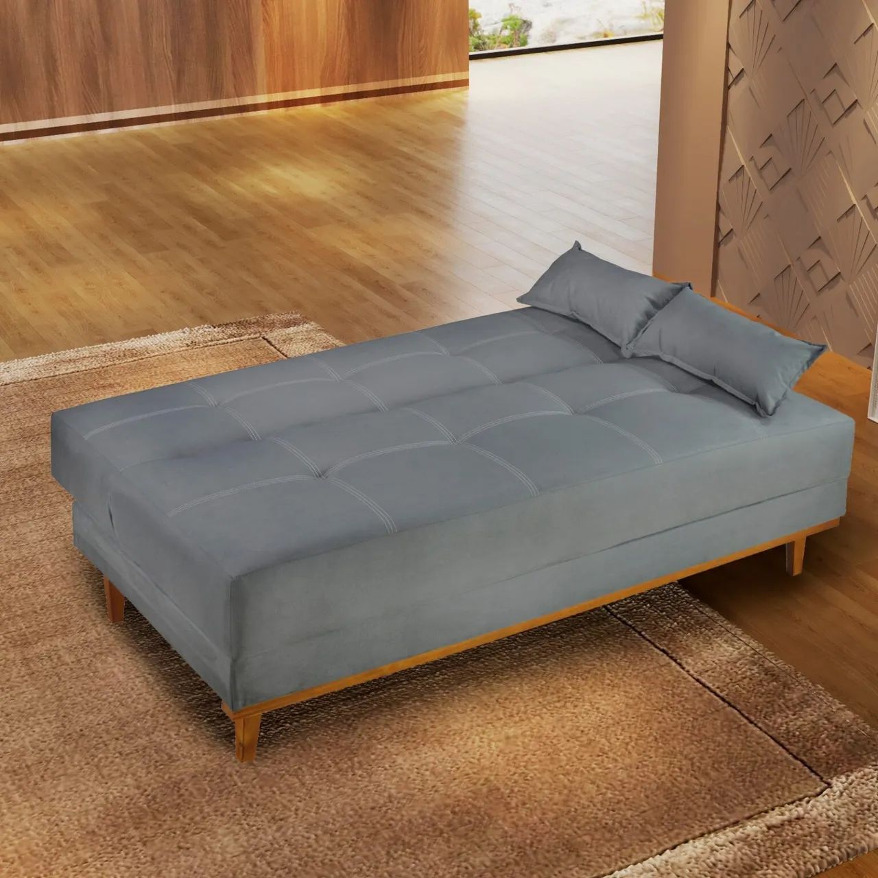 Sofá cama Bella cinza - Foto 3