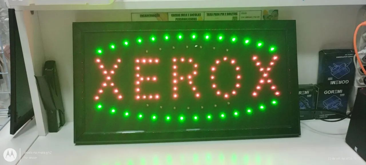 Letreiro de xerox 