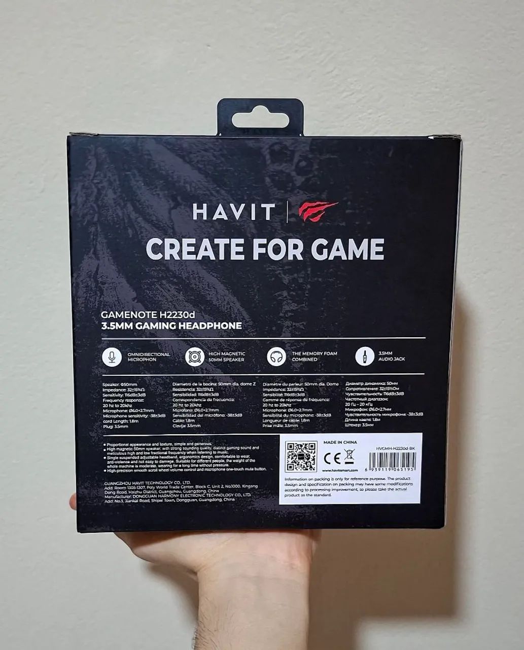 Headset Gamer Havit H2230D, Drivers 50mm., Microfone Destacável