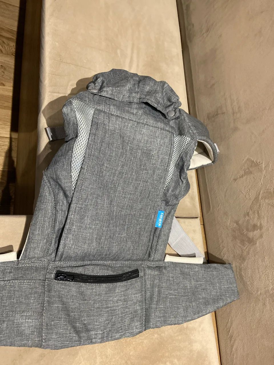 canguru para bebê ergonômico cinza 