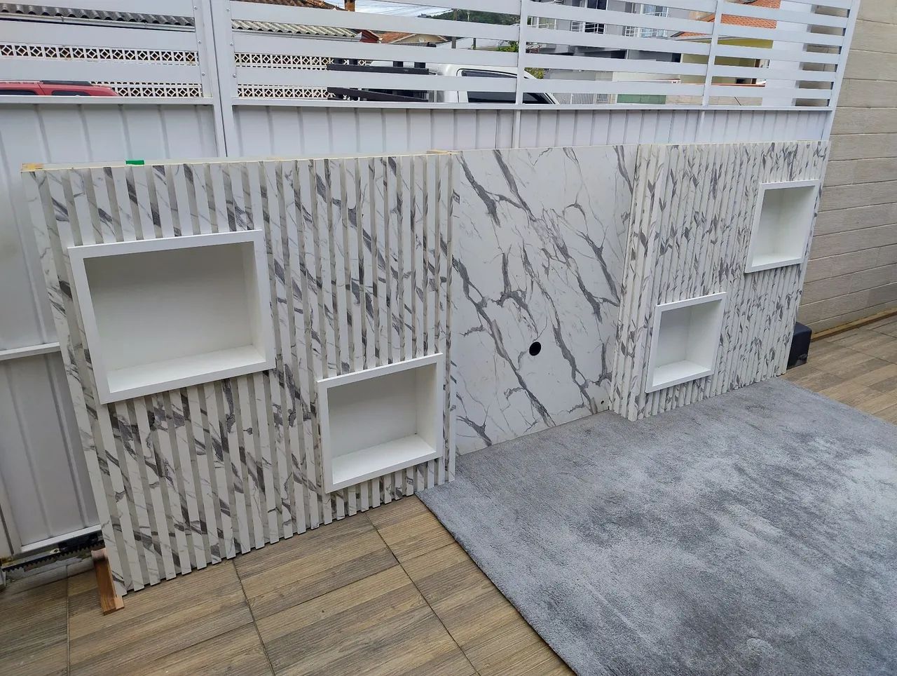 Ripado com nichos e painel - Foto 2