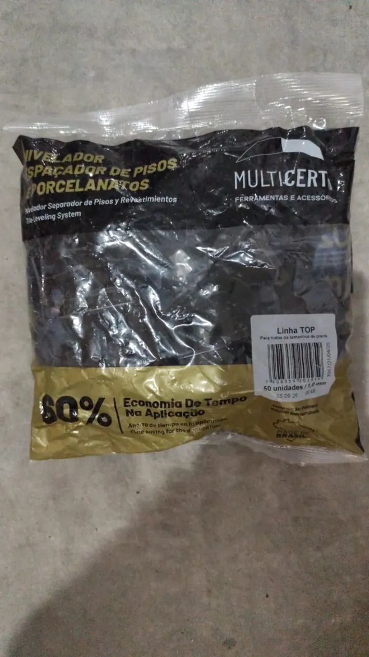Nivelador Espaçador Black Top 1,0mm Para Pisos Porcelanato Multicerto