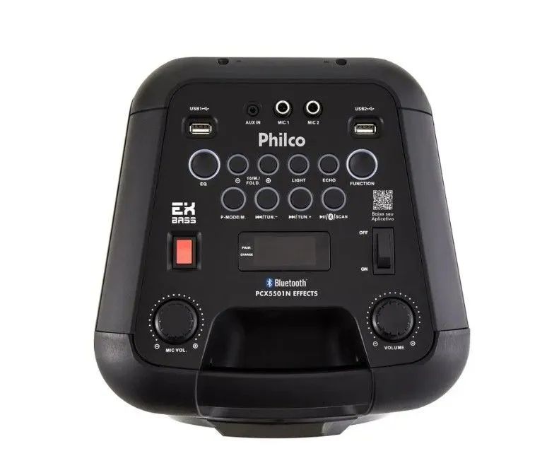 Imperdível! Caixa de som Philco PCX5501 com 1 microfone ? Effects - Foto 3