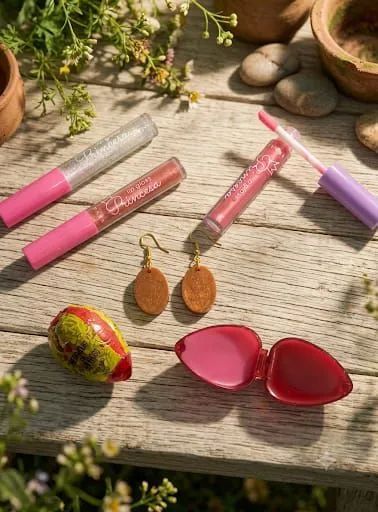 Kit brinco de resina + 2 Lip Gloss + 1 brilho moranguinho  - Foto 3