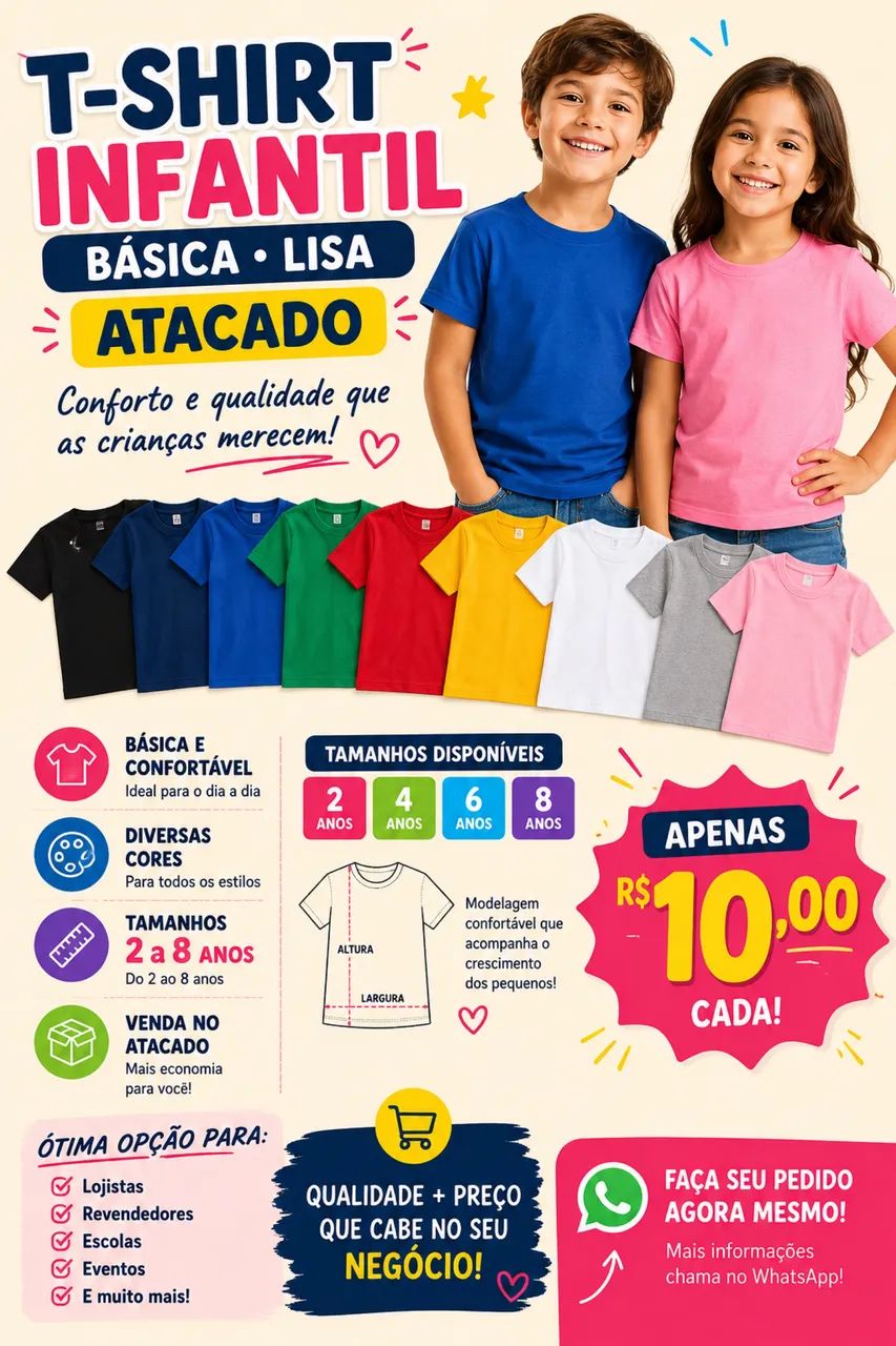 Camisetas infantis 