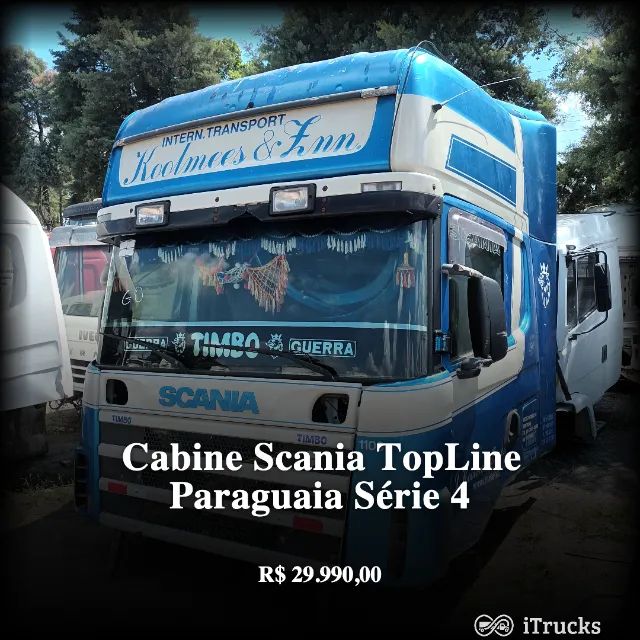 Cabine Scania TopLine Paraguaia Teto Alto Leito Série 4