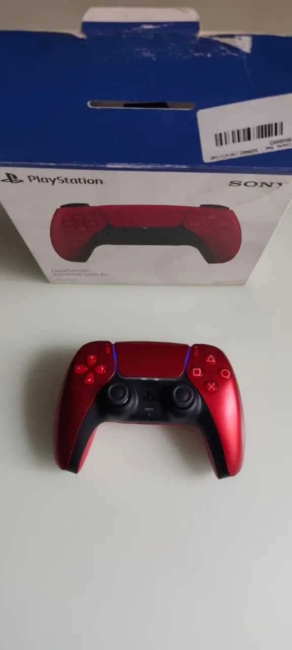 Controle PS5 vermelho seminovo - Foto 3