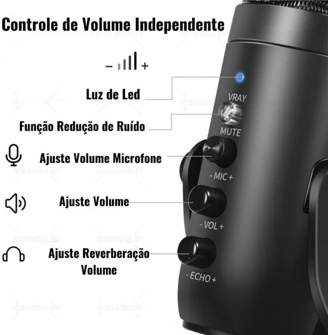 Microfone Condensador USB Profissional Kapbom - Foto 3