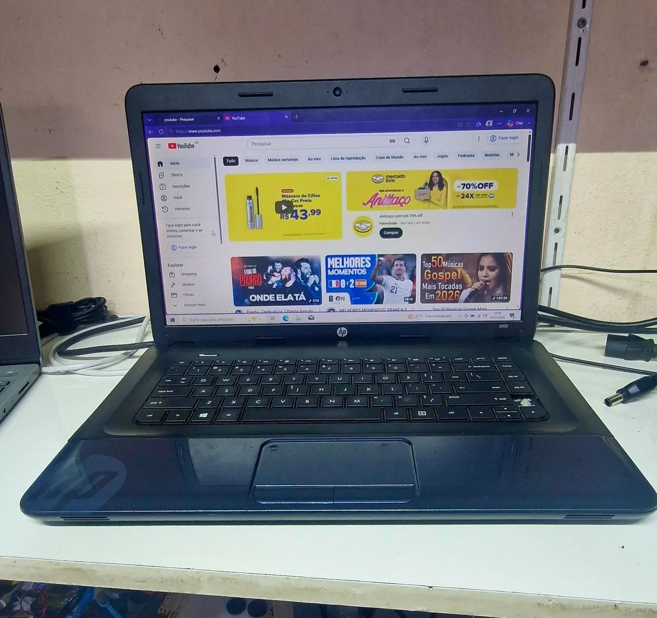 Notebook 8GB RAM/ SSD/ tela grande funcionando 100%