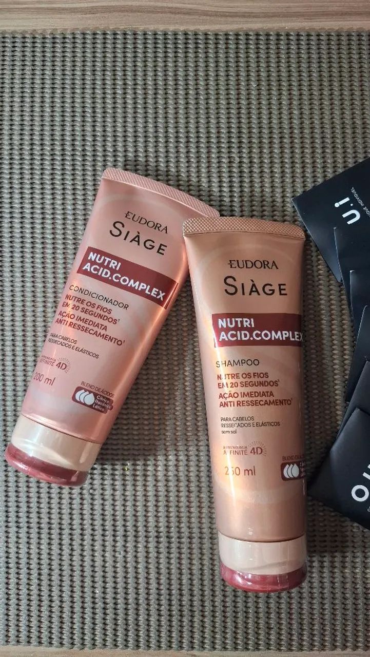 Kit Eudora Siàge Nutri Acid.Complex Shampoo 250ml + Condic 200ml - Foto 3