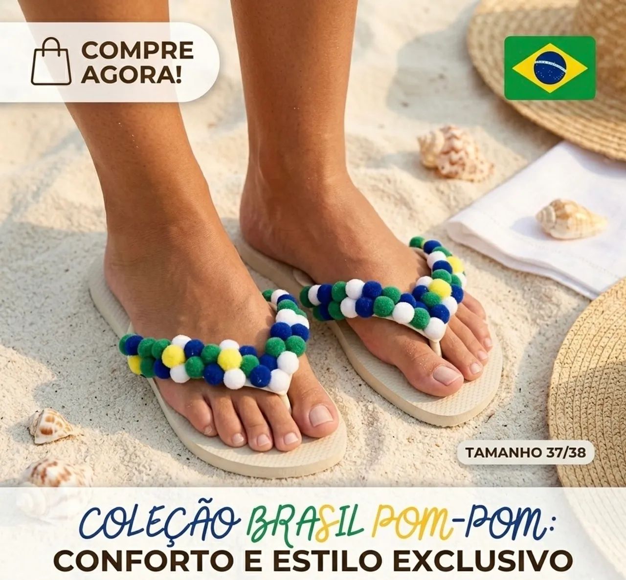 Chinelo Havaianas Pompom Brasil - Foto 5