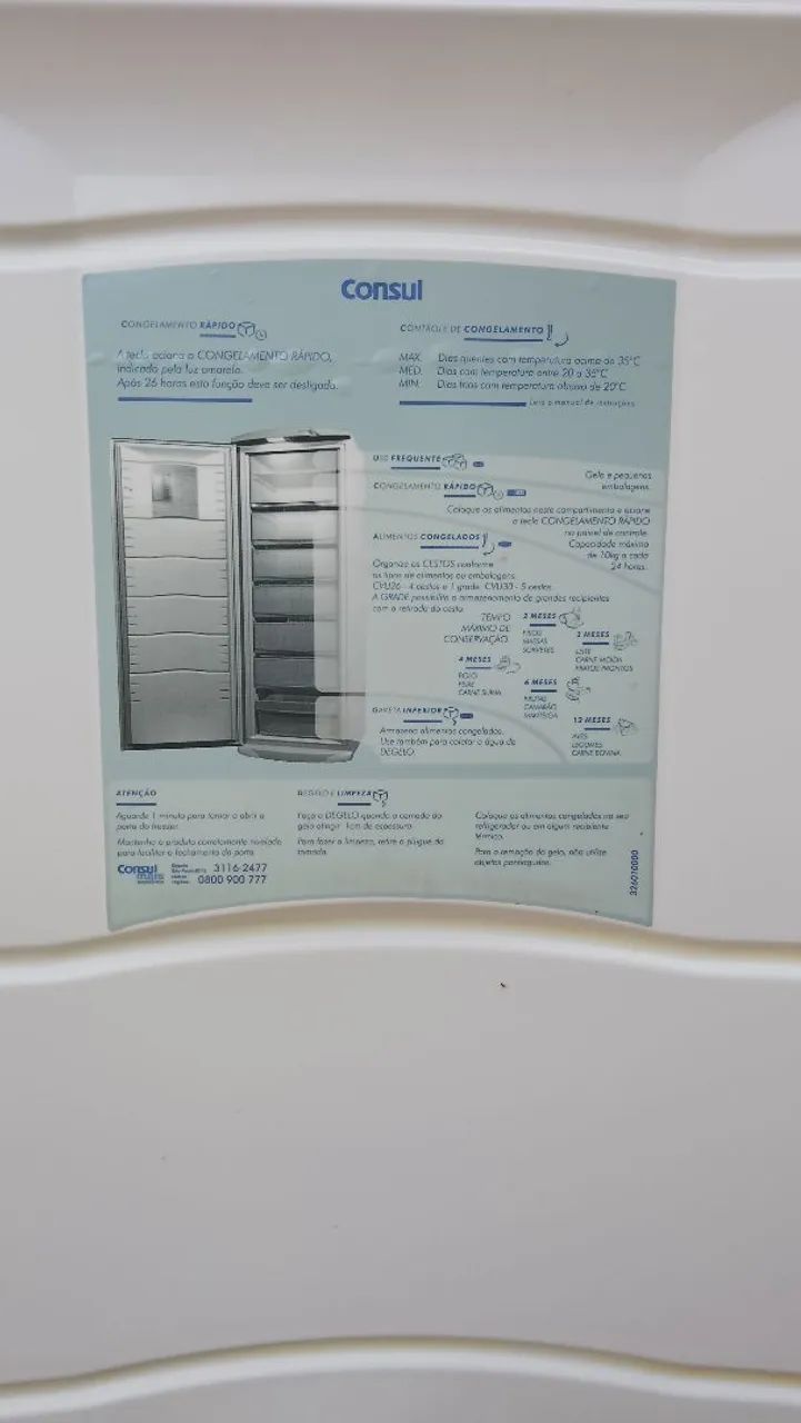 Freezer Vertical Consul 189 Litros CVU30 - Foto 4