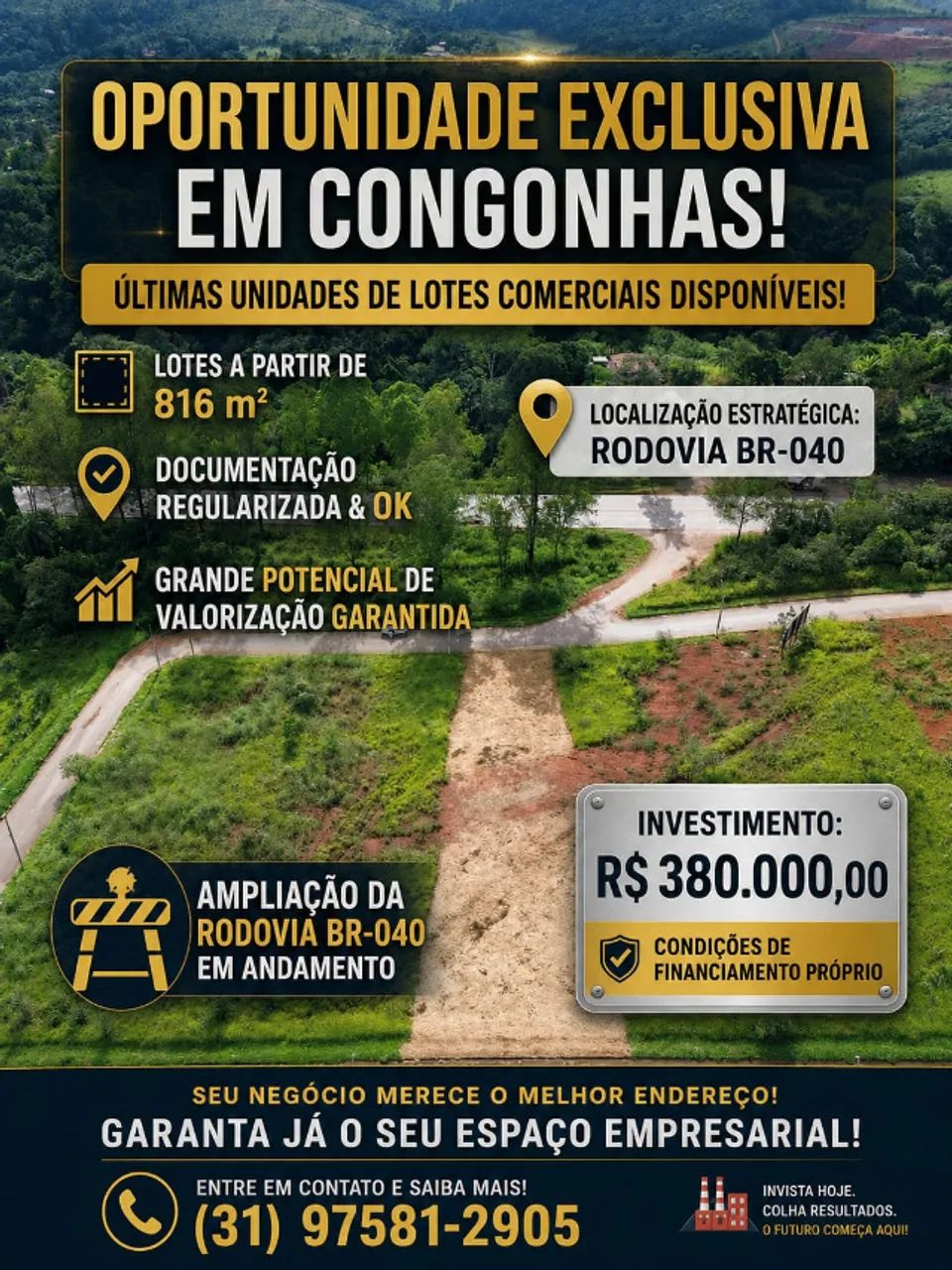 Oportunidade Lotes comerciais a venda em Congonhas 