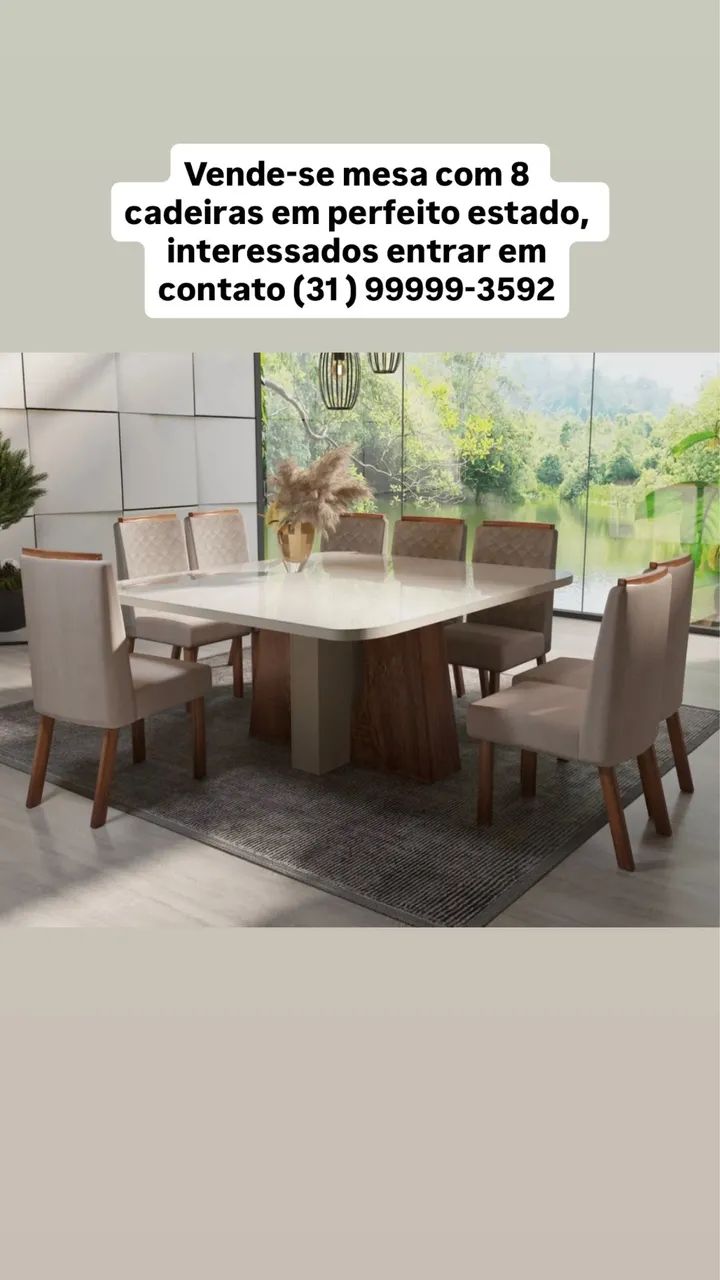 Mesa com 8 cadeiras - Foto 2