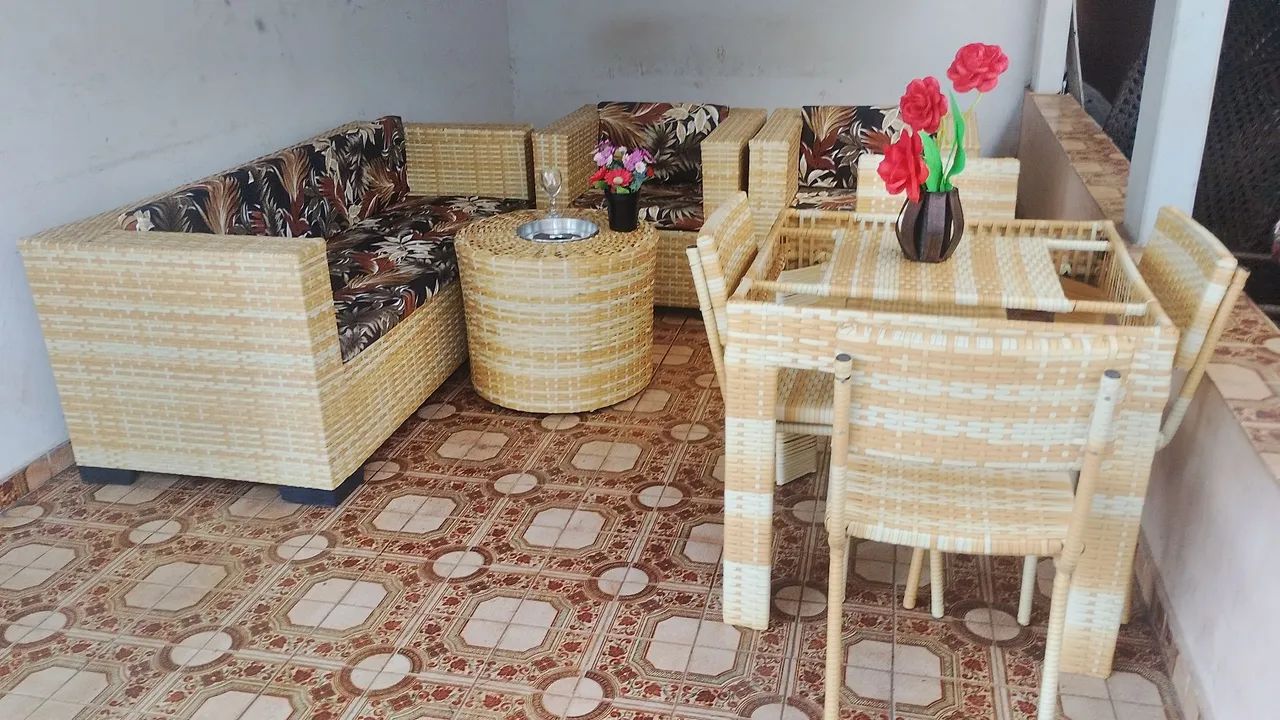 Conjunto de sofá de alto padrão de área externa 