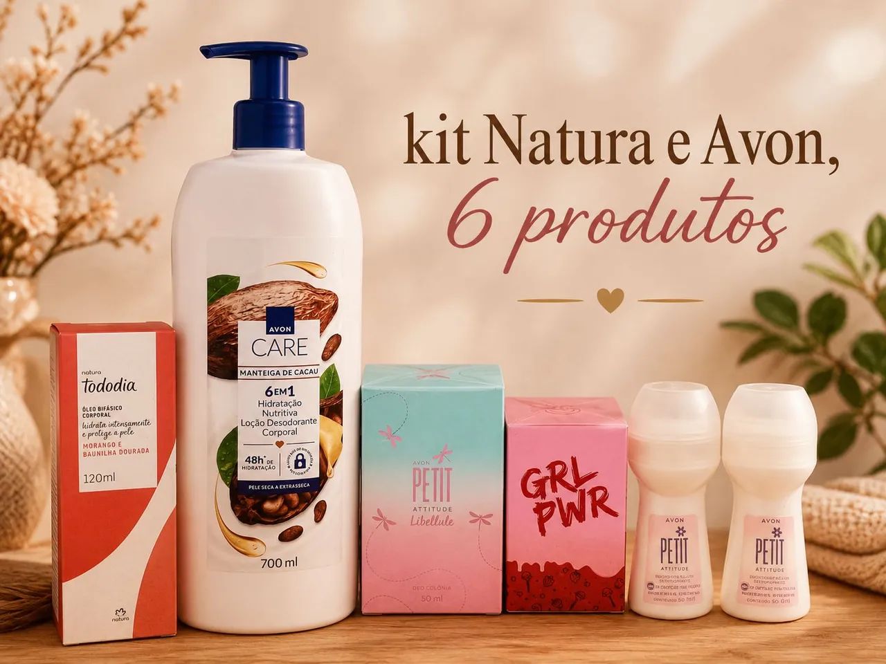 Kit Natura e Avon 6 Produtos 