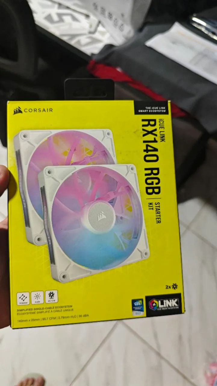 Fans Corsair RX140 brancas