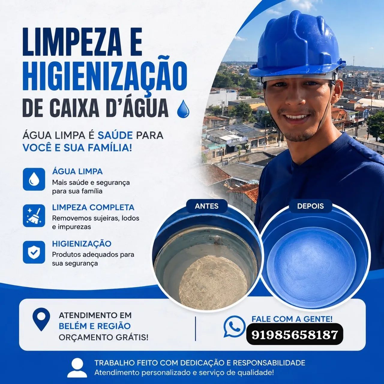 Limpeza de caixa d'água e Cisterna 